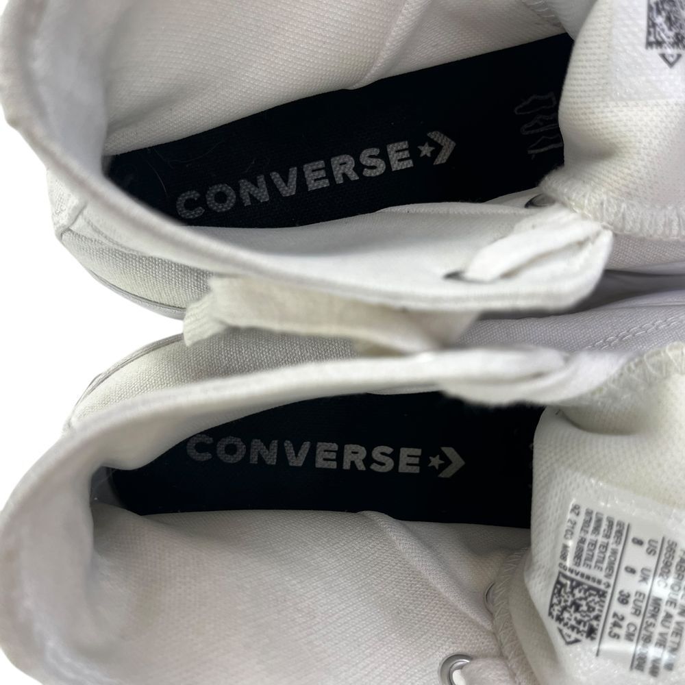 Converse Sneakers Womens 8 Chuck Taylor All Star Lugged Hi Platform White Shoes - Picture 7 of 12